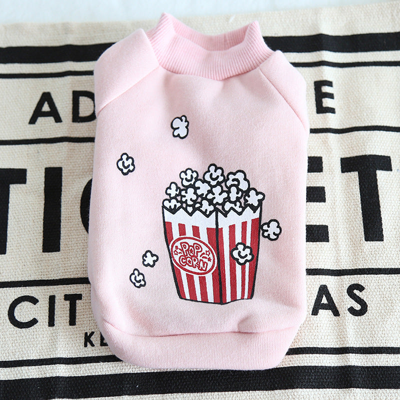 Popcorn Winter Warm Pet Hoodie - Pink