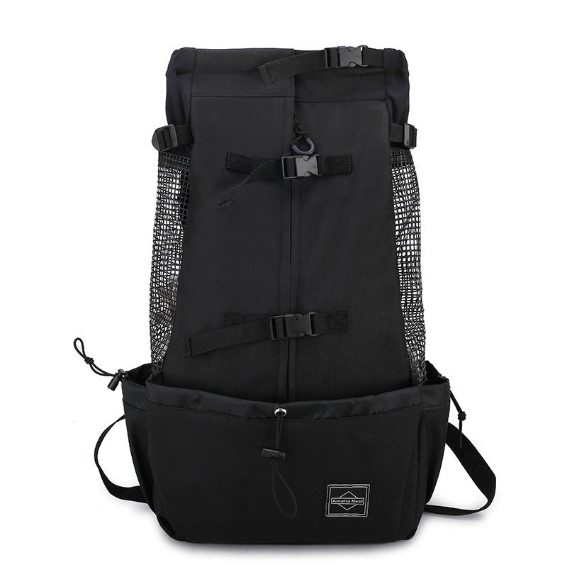 Portable Pet Dog Carrier Bag - Comfortable Backpack - Black