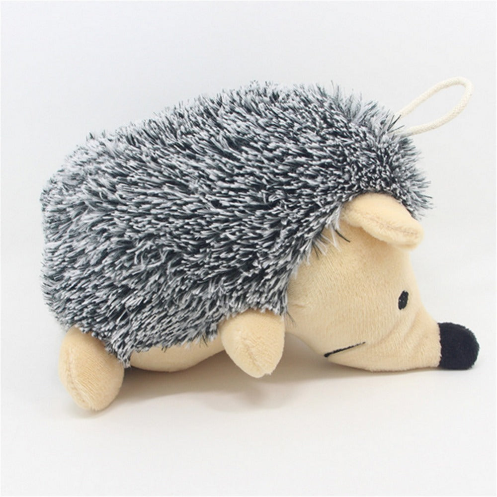 Plush Hedgehog Pet Toy - Grey