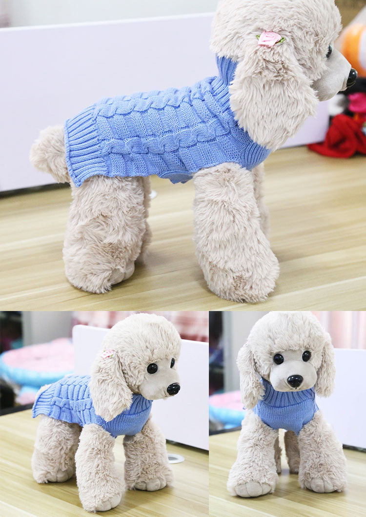 Woollen Pet Jumper - Blue