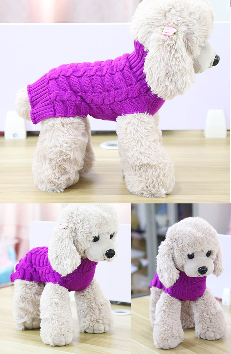 Woollen Pet Jumper - Purple