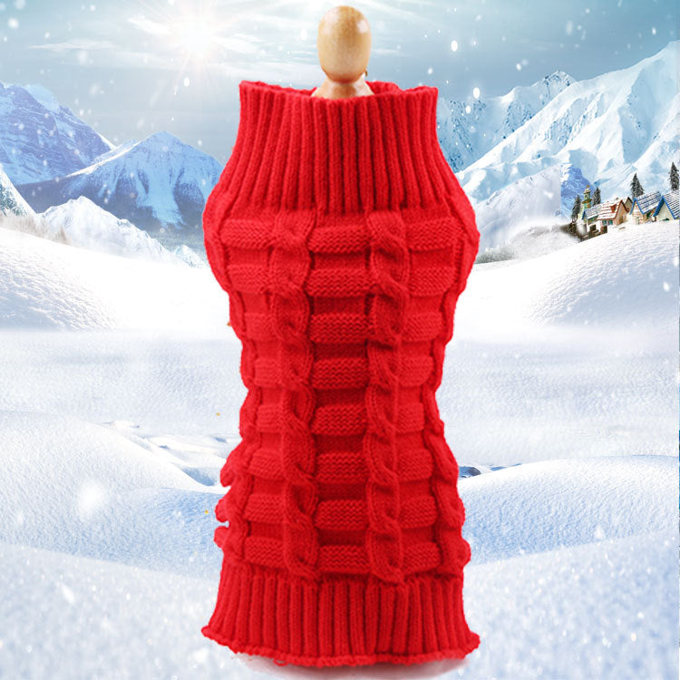 Woollen Pet Jumper - Red