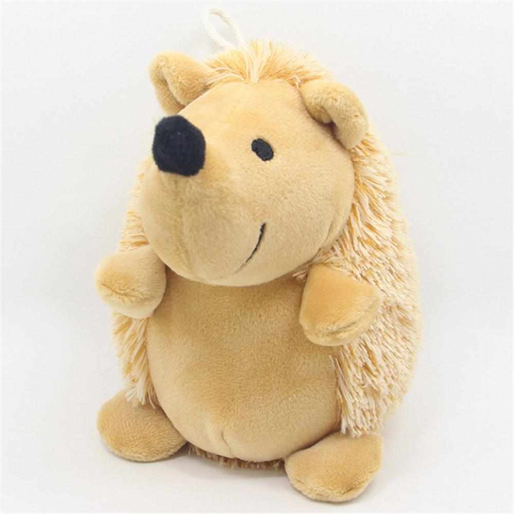 Plush Hedgehog Pet Toy - Beige