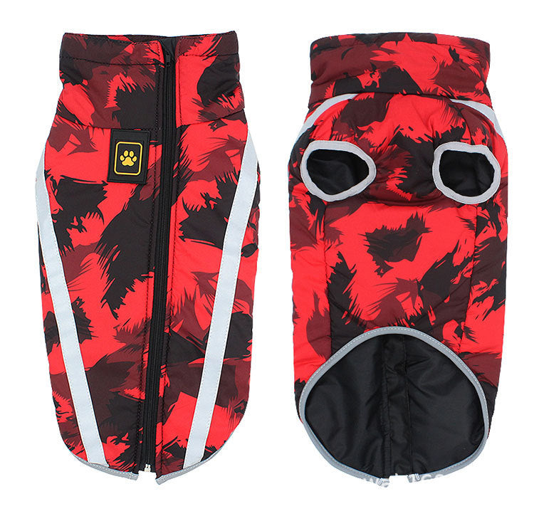 Warm Dog Coats - Camouflage Red