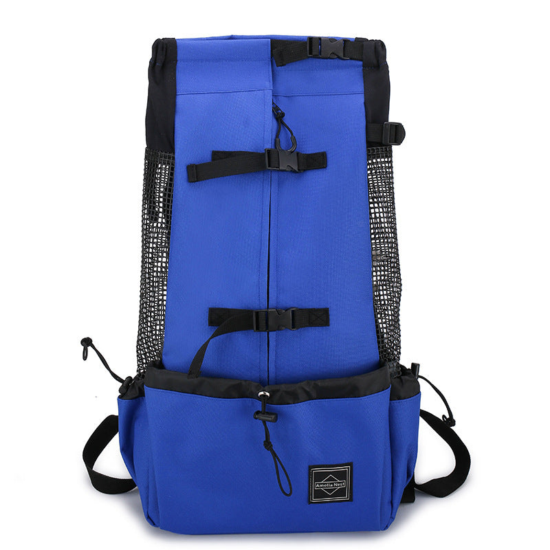 Portable Pet Dog Carrier Bag - Comfortable Backpack - Blue