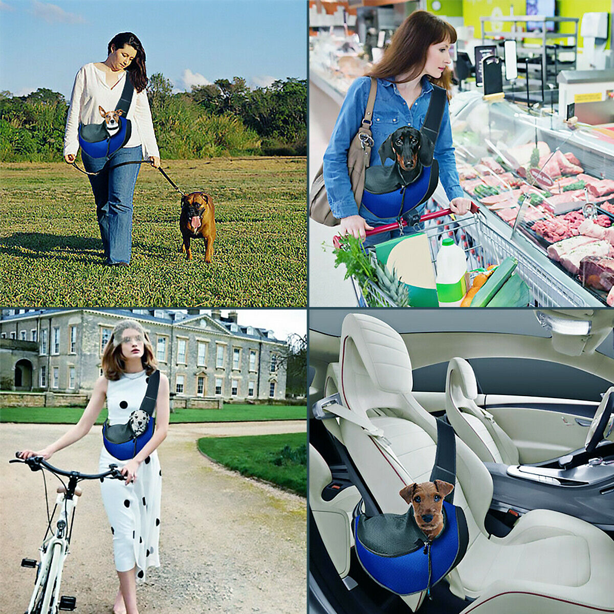 Dog Carrier Bag - Blue