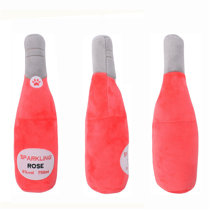 Plush Toy Wine Bottle - Rose