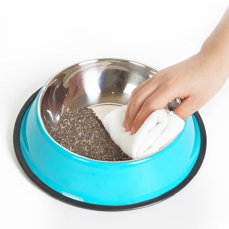 Stainless steel pet bowl - Blue