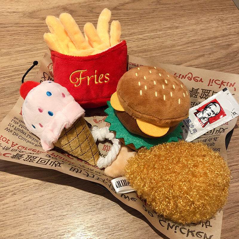 Fast Food Pet Toy with Sound