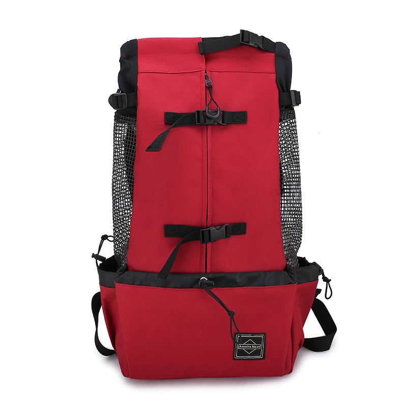 Portable Pet Dog Carrier Bag - Comfortable Backpack - Red