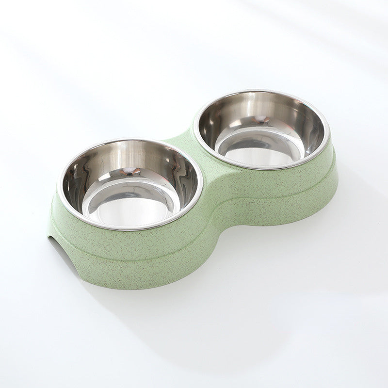 Double Pet Bowls - Green