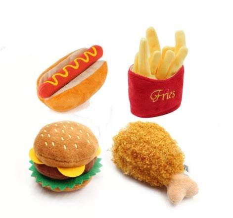 Fast Food Pet Toy with Sound Set 1