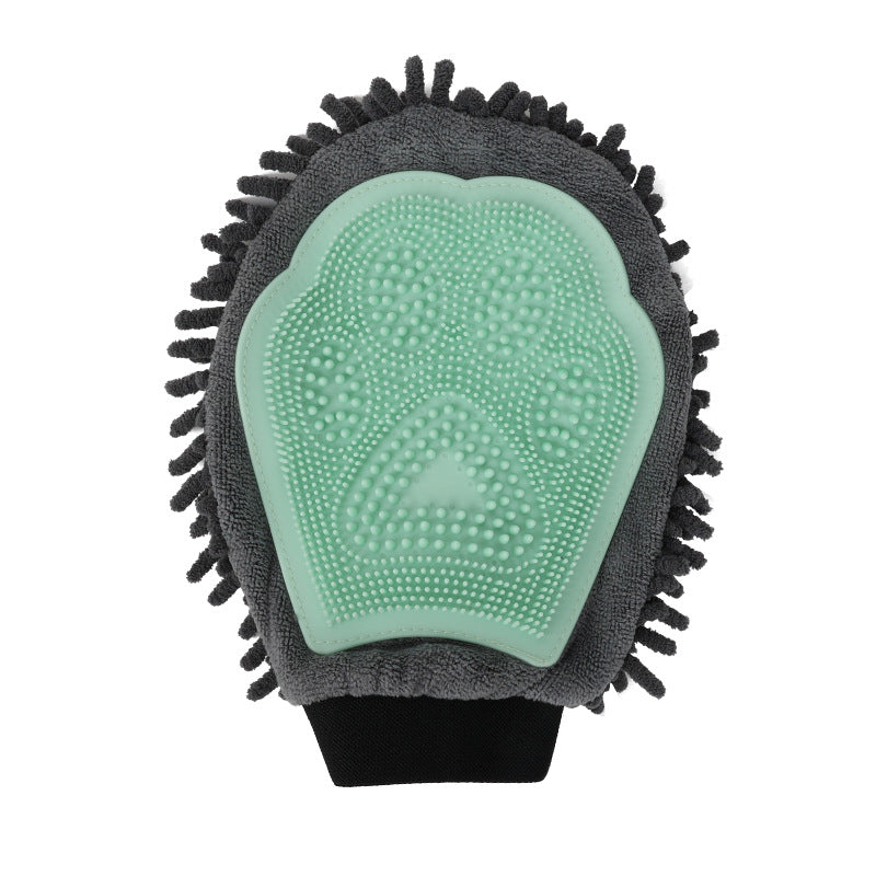 Pet Bathing Brush 2-in-1 Grooming Glove - Green