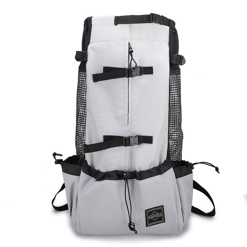 Portable Pet Dog Carrier Bag - Comfortable Backpack - Light Grey