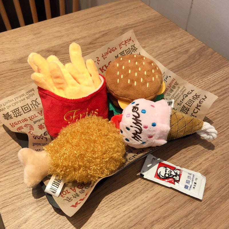 Fast Food Pet Toy with Sound Set