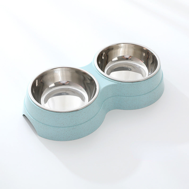 Double Pet Bowls - Blue