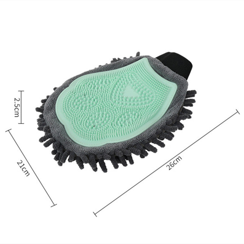 Pet Bathing Brush 2-in-1 Grooming Glove