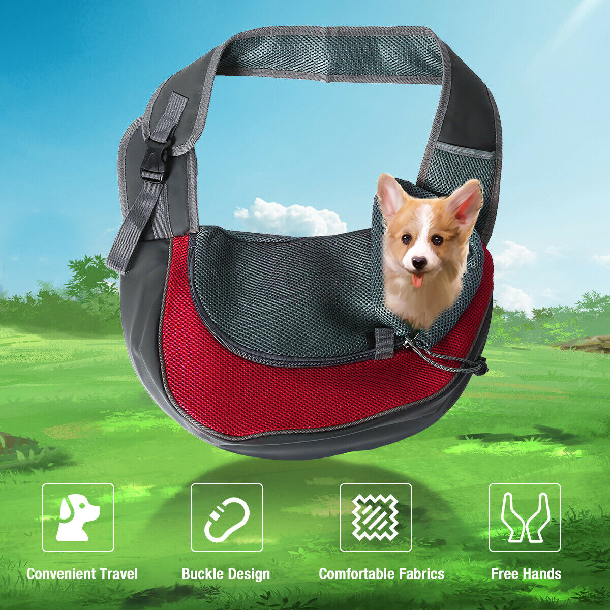 Dog Carrier Bag - Red
