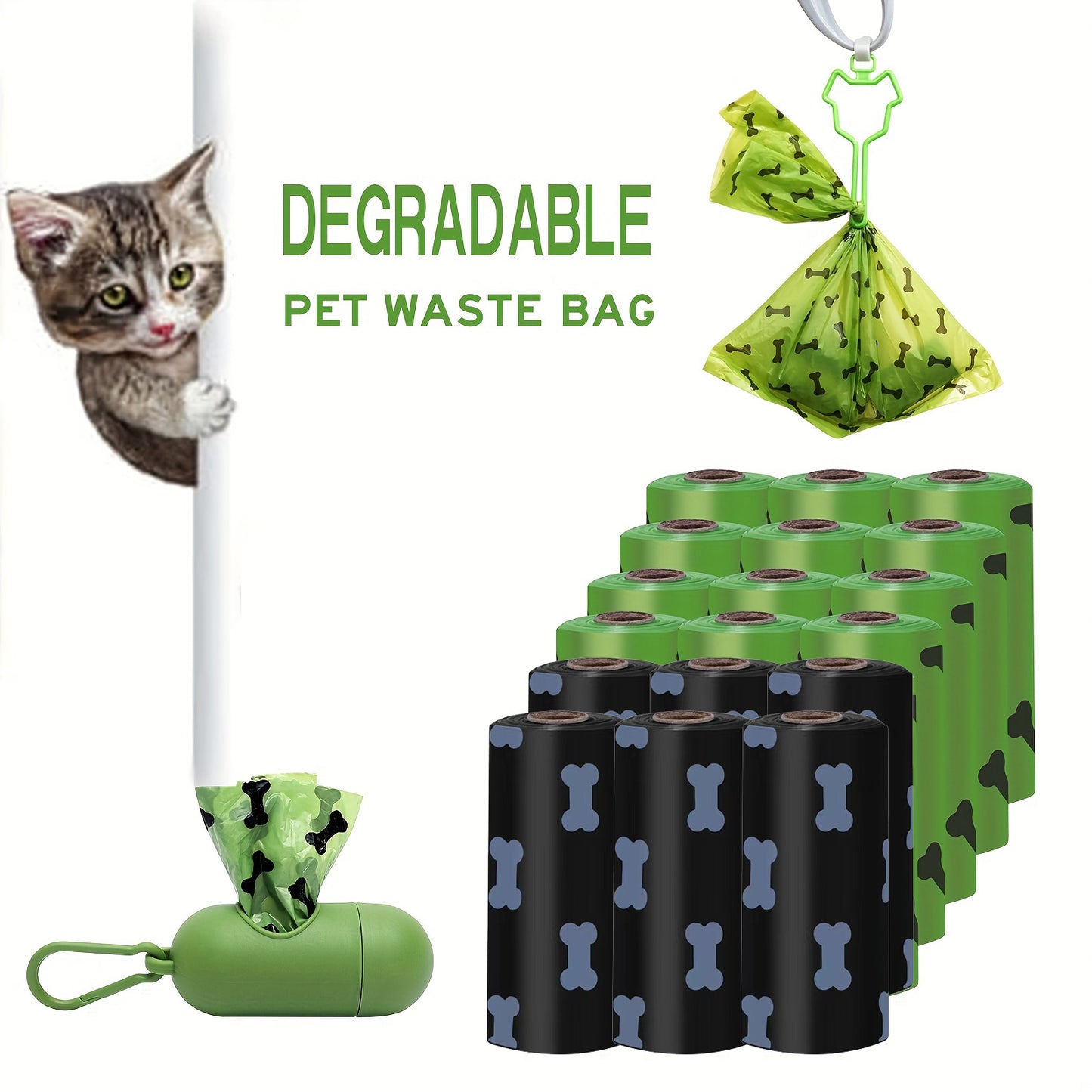 Dog Waste Bags With Dog Poop Bag Dispenser