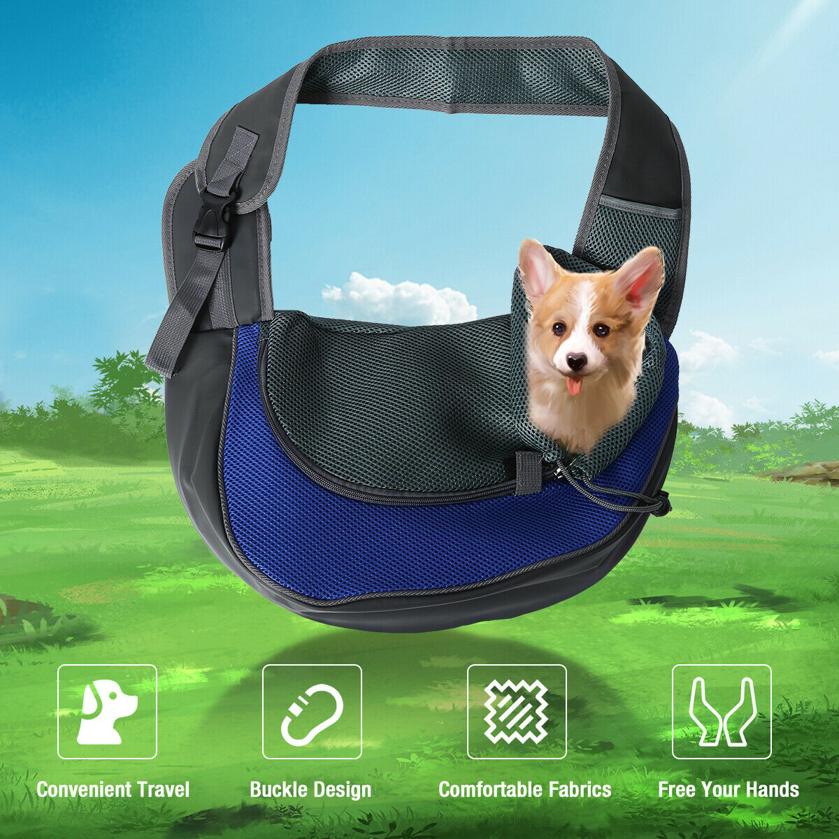 Dog Carrier Bag - Blue