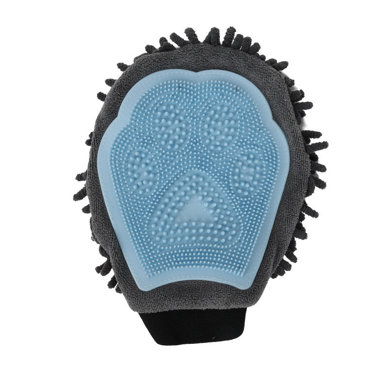 Pet Bathing Brush 2-in-1 Grooming Glove - Blue