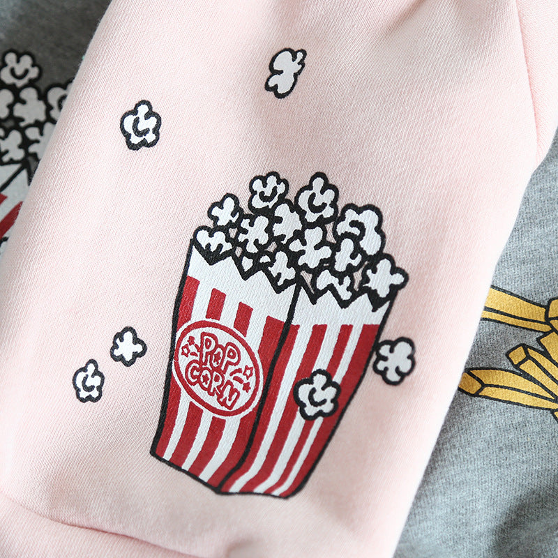 Popcorn Winter Warm Pet Hoodie - Pink