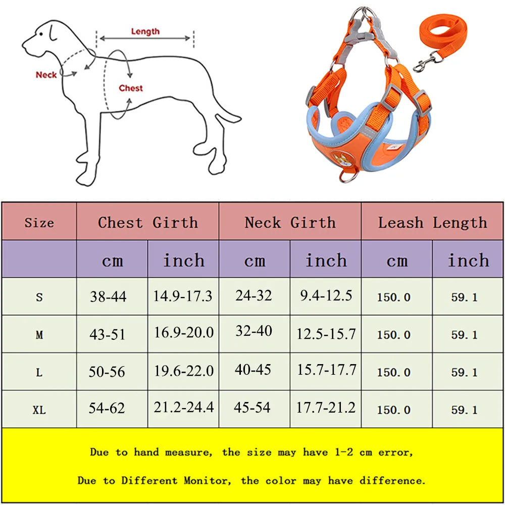 Comfortable and secure dog harness and leash set for small breeds