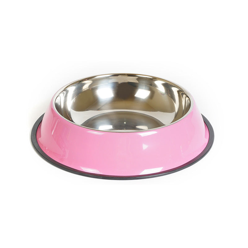 Stainless steel pet bowl- Pink