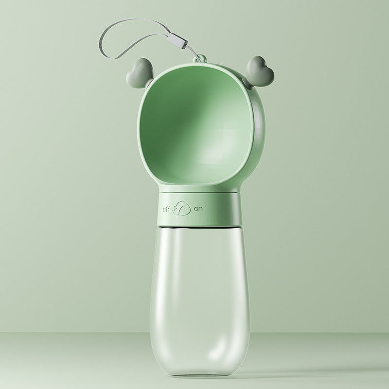 2 In 1 Dog Water Bottle Dispenser - Small Green